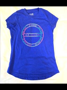 New Balance Royal Blue Short Sleeve Logo Tee Size M